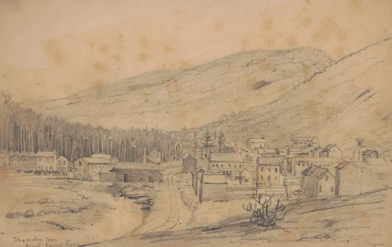 Shamokin från Mount Carmel-vägen av James Fuller Queen