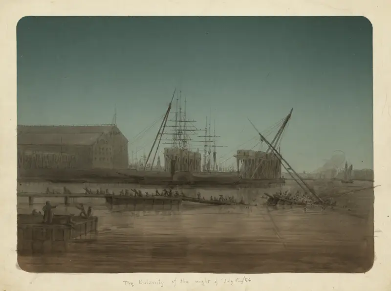 The calamity of the night of July 1st av James Fuller Queen
