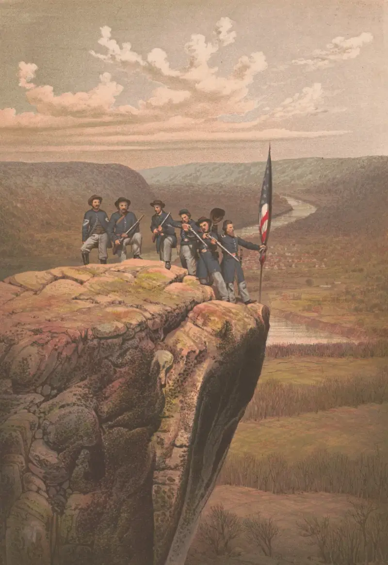 Unionssoldater vid Point Lookout, Tennessee av James Fuller Queen