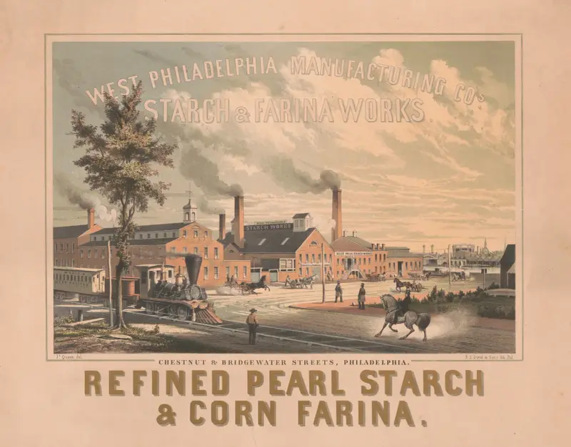 West Philadelphia Manufacturing Cos. stärkelse- och sarinfabrik av James Fuller Queen