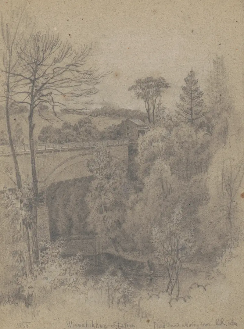 Wissahickon Station, Philadelphia and Norristown RR Sta av James Fuller Queen