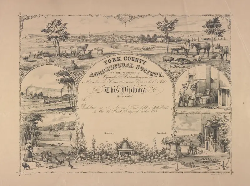 York County Agricultural Society, for the promotion of agriculture, horticulture, and the mechanic, domestic, and household arts, James Fuller Queen
