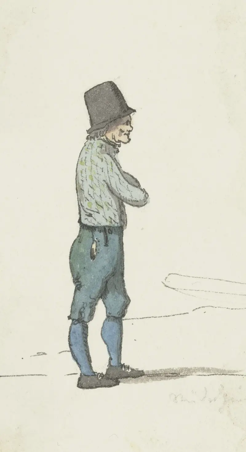 En roddare i profil av Jakob Fürchtegott Dielmann