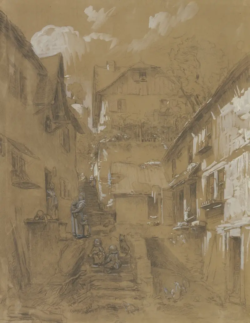 Eichgasse in Kronberg av Jakob Fürchtegott Dielmann