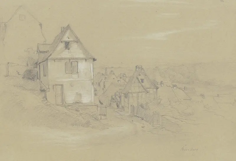 Ingång till Kronberg från Falkenstein av Jakob Fürchtegott Dielmann