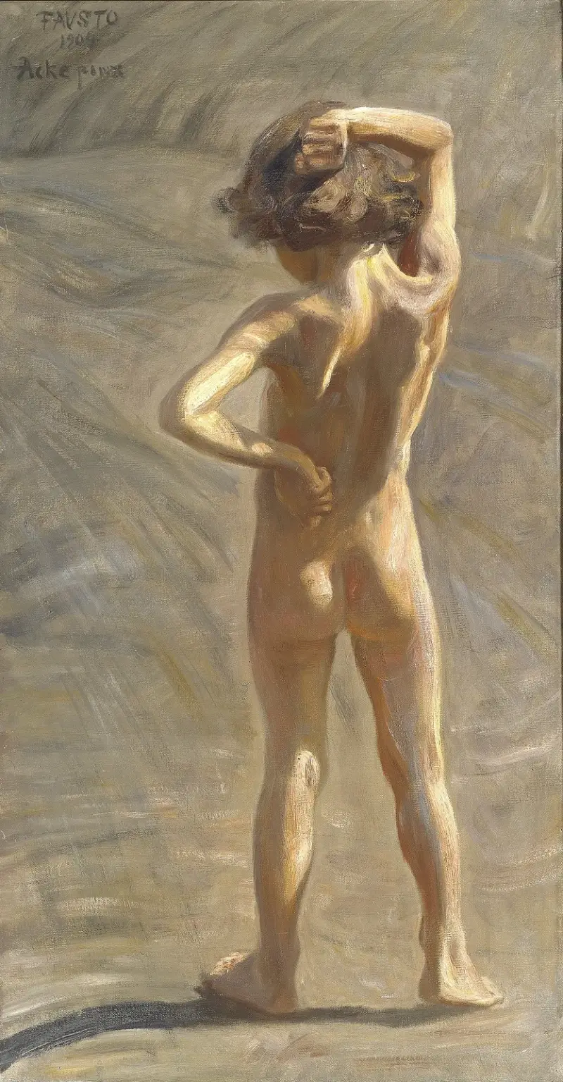 Fausto. Studie av en naken pojke av J.A.G. Acke