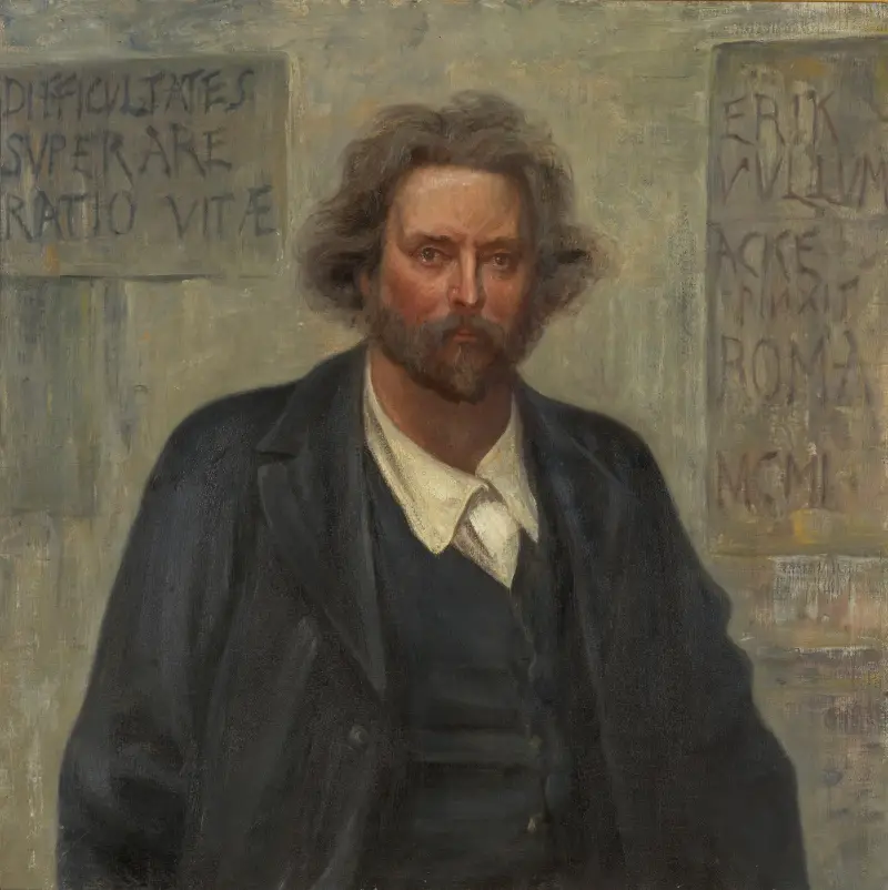 Porträtt av Erik Vullum av J.A.G. Acke