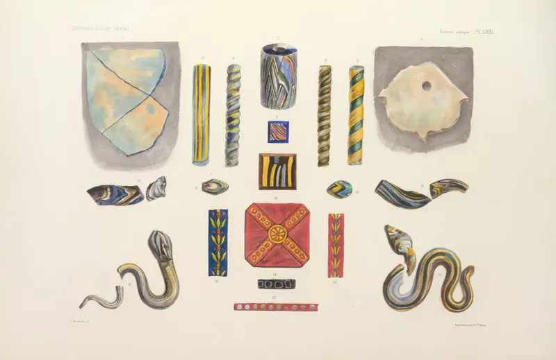 Collection Julien Gréau. Verrerie antique, émaillerie et poterie appartenant à M. John Pierpont Morgan Pl.72 av G. Massias
