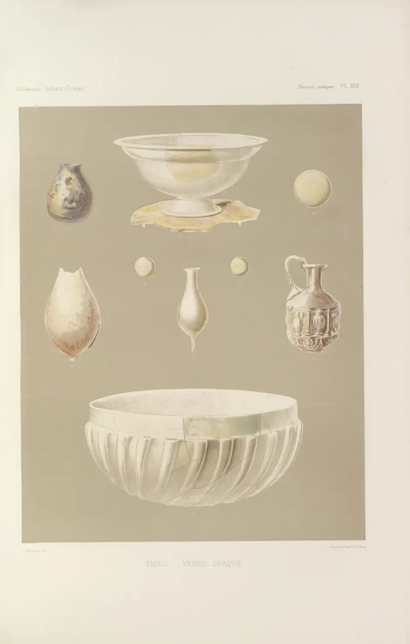 Collection Julien Gréau. Verrerie antique, émaillerie et poterie appartenant à M. John Pierpont Morgan Pl.46 av G. Massias