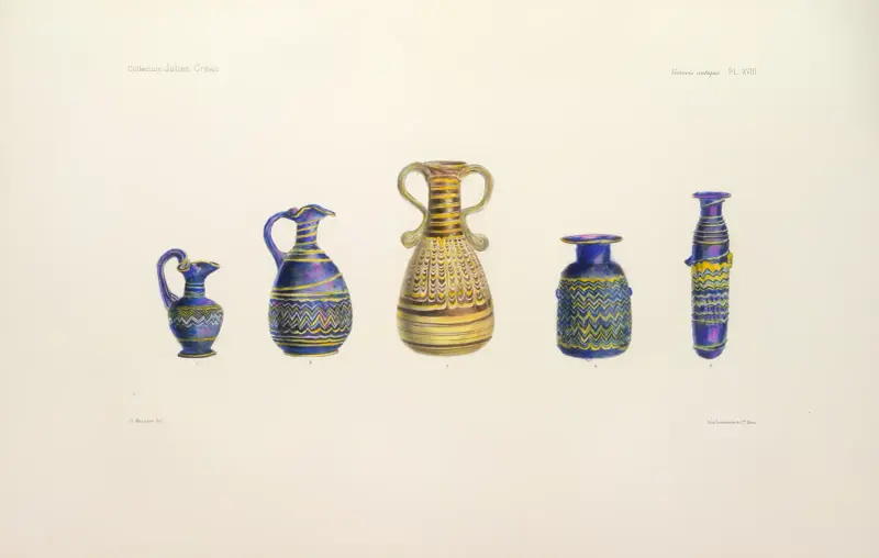 Collection Julien Gréau. Verrerie antique, émaillerie et poterie appartenant à M. John Pierpont Morgan Pl.18 av G. Massias