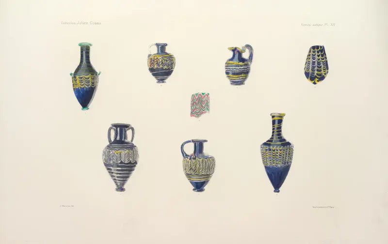 Collection Julien Gréau. Verrerie antique, émaillerie et poterie appartenant à M. John Pierpont Morgan Pl.14 av G. Massias