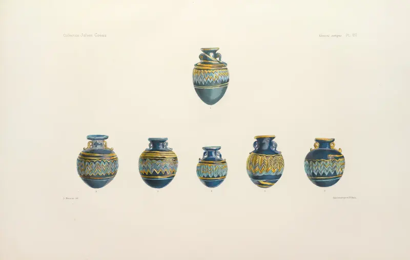 Collection Julien Gréau. Verrerie antique, émaillerie et poterie appartenant à M. John Pierpont Morgan Pl.13 av G. Massias
