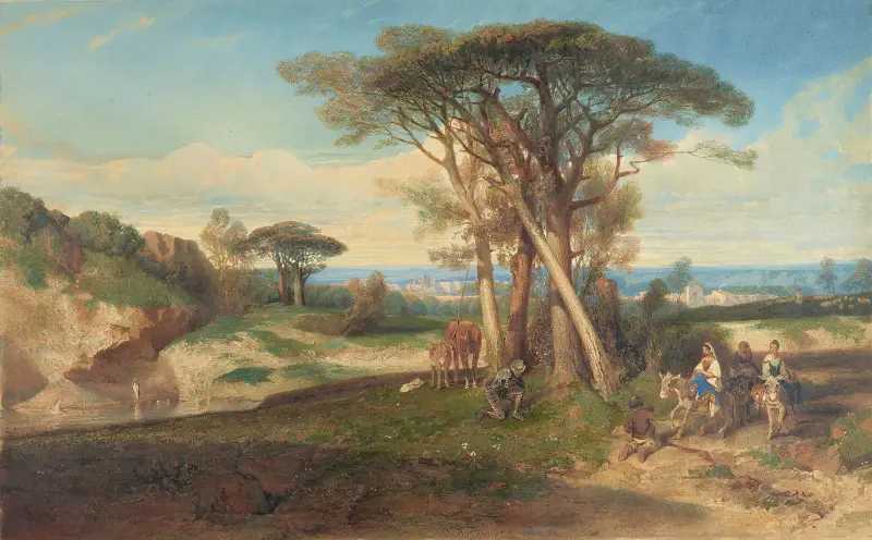 Studie k Paysage (Don Quijote), Alexandre-Gabriel Decamps