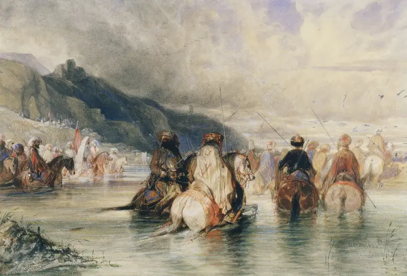 Korsar floden av Alexandre-Gabriel Decamps