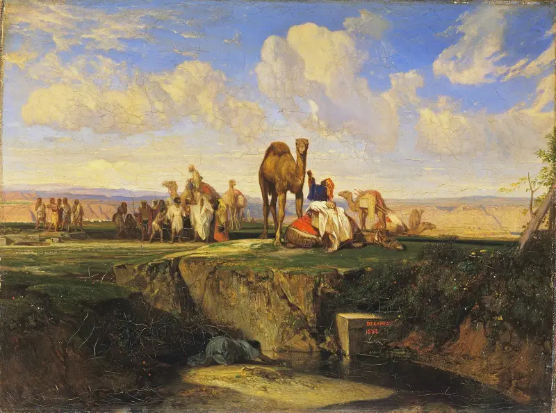 Joseph sold by his Brethren av Alexandre-Gabriel Decamps