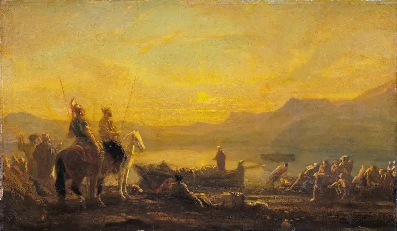 Der wunderbare Fischzug von Alexandre-Gabriel Decamps