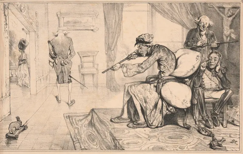 The year of grace 1840, the glorious reign of Charles X the 16th av Alexandre-Gabriel Decamps