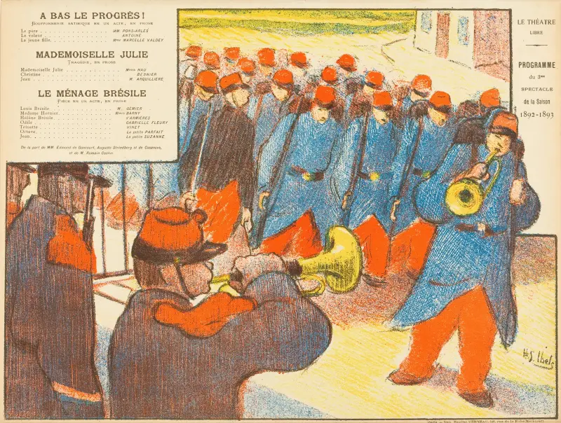 A Bas Le Progrès!; Mademoiselle Julie; Le Ménage Brésile av Henri-Gabriel Ibels