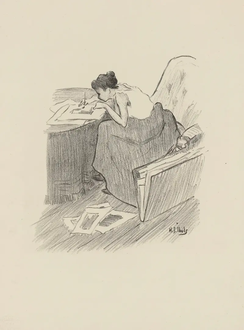 Kvinna som målar av Henri-Gabriel Ibels