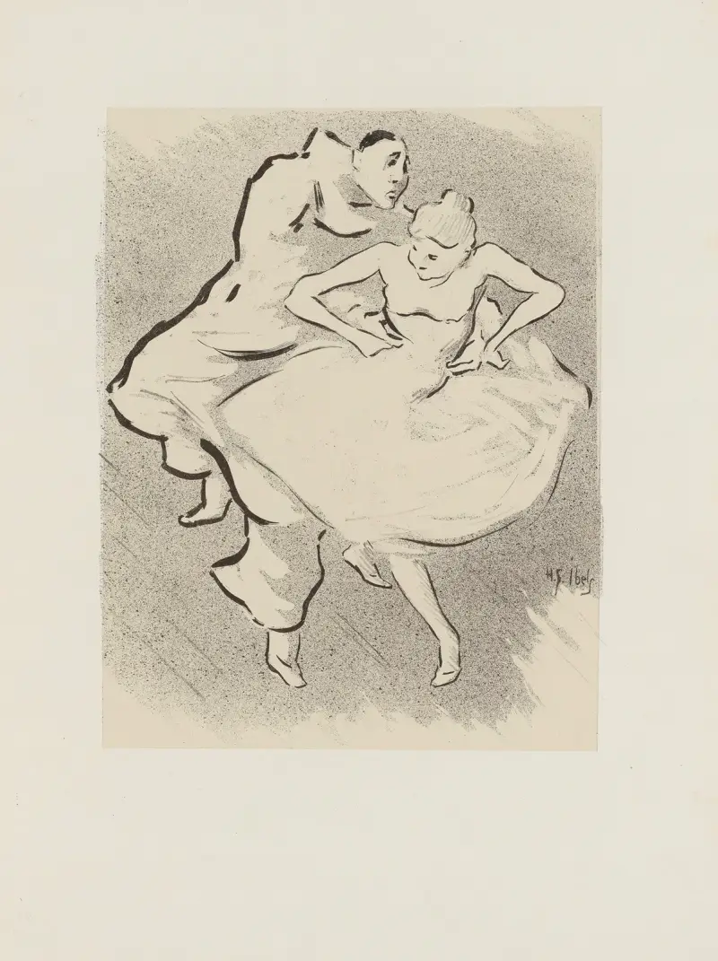 Rosen och Pierrot av Henri-Gabriel Ibels