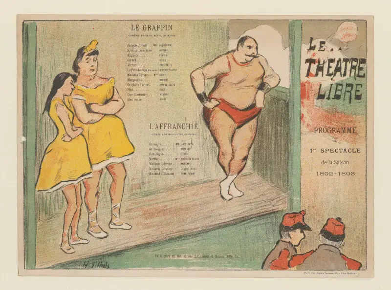 Le Théâtre Libre – Program – för – första – föreställningen – säsongen – 1892–1893 av Henri-Gabriel Ibels