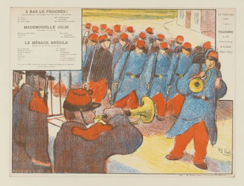 Teatern – Fritt – Program – för 3:e – Skådespelet – i Säsongen – 1892–1893 av Henri-Gabriel Ibels