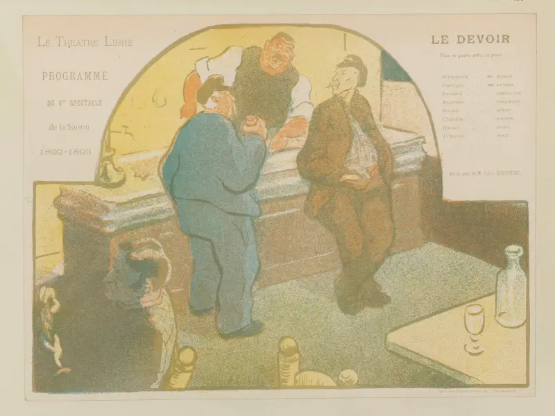 Le Théâtre Libre – Programme – du 4me spectacle – de la Saison – 1892-1893 av Henri-Gabriel Ibels