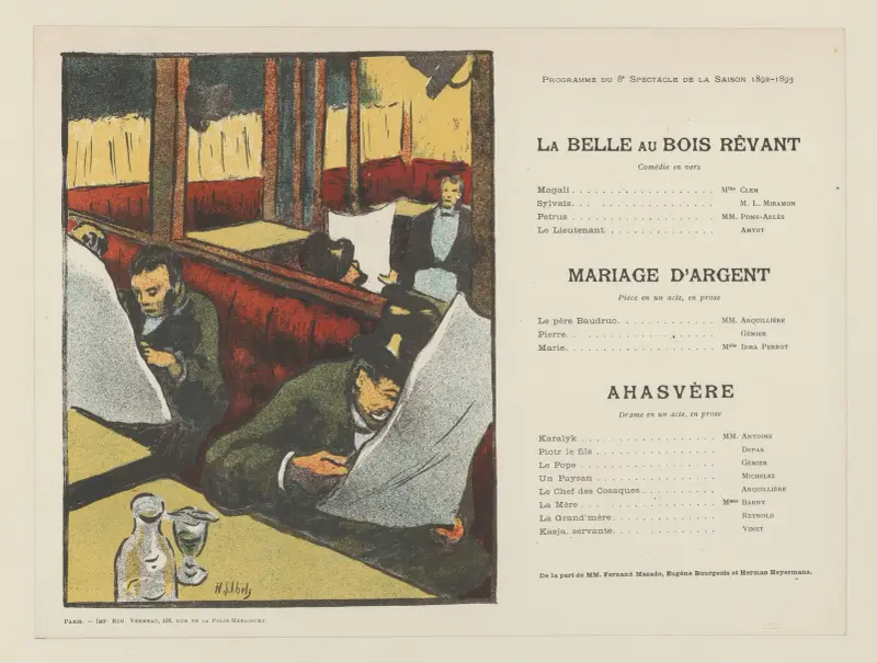 Le Théâtre Libre – Program – 5:e föreställningen – säsongen 1892–1893 av Henri-Gabriel Ibels