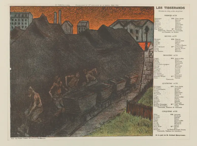 Teater Libre-program för säsongens 7:e föreställning 1892–1893 av Henri-Gabriel Ibels