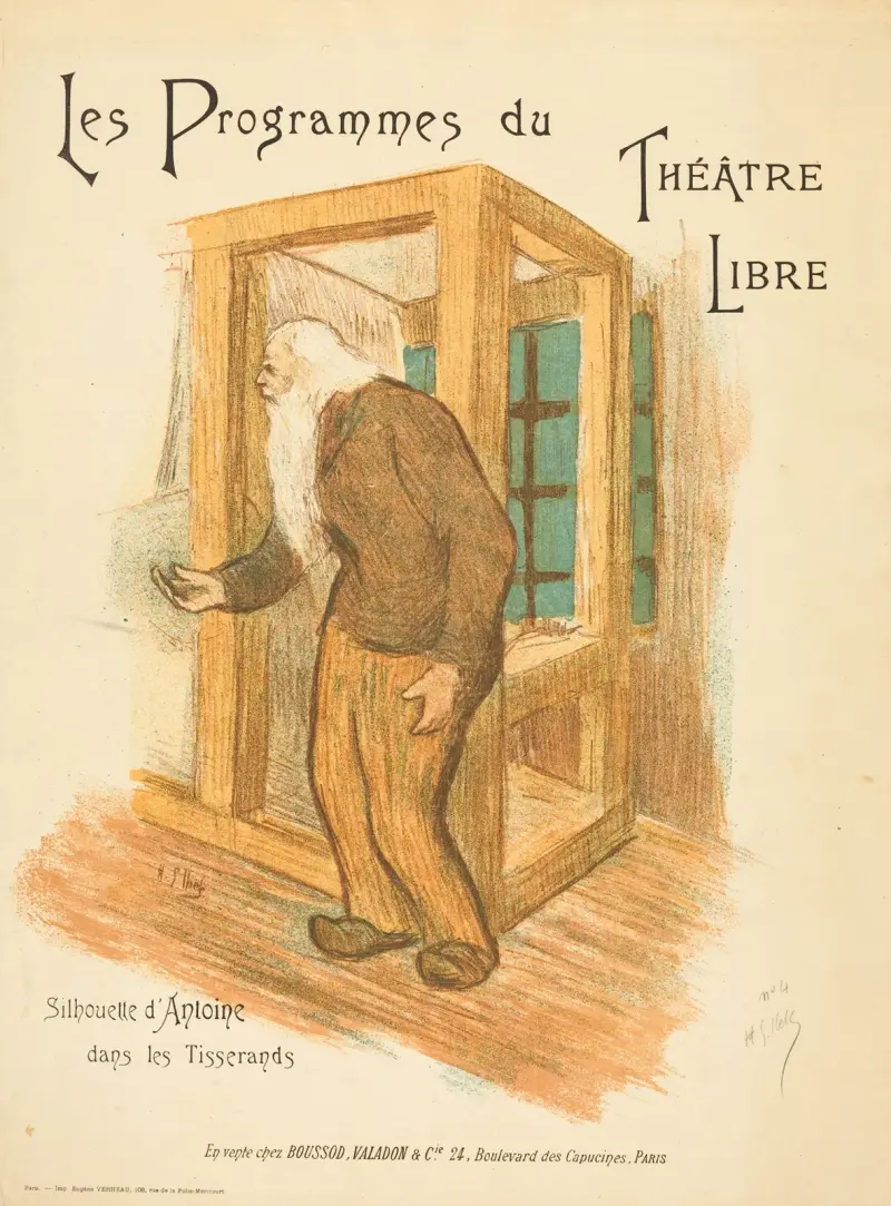 Program för Théâtre Libre – omslag av Henri-Gabriel Ibels