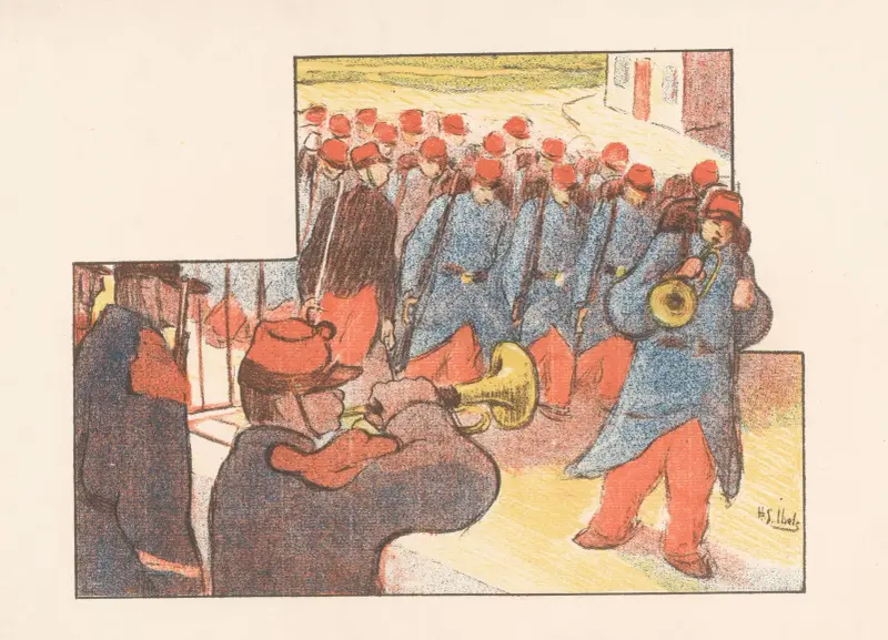 Militärparade von Henri-Gabriel Ibels