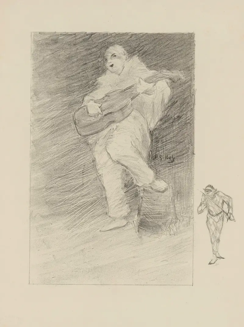 Pierrot musicien av Henri-Gabriel Ibels