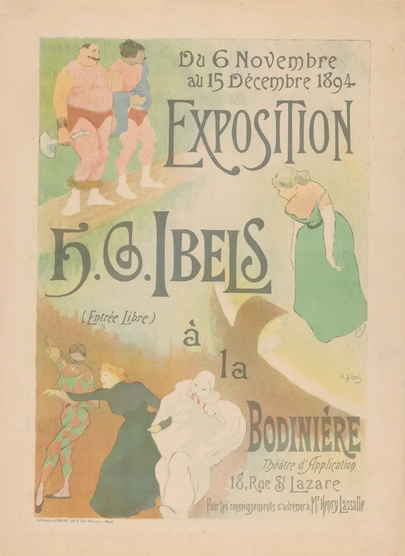 Affisch för H.G. Ibels utställning på La Bodinière-teatern av Henri-Gabriel Ibels