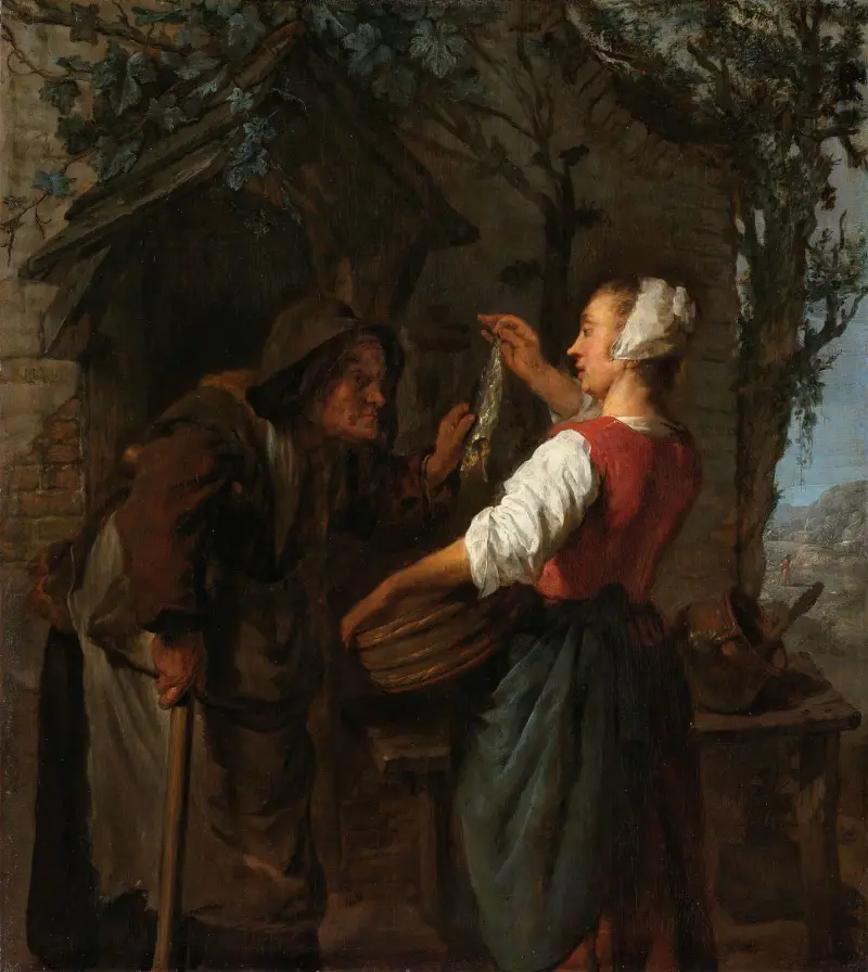 Der Heringsverkäufer von Gabriel Metsu