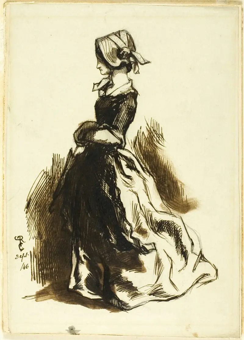 Full-length Portrait of a Woman av Dante Gabriel Rossetti