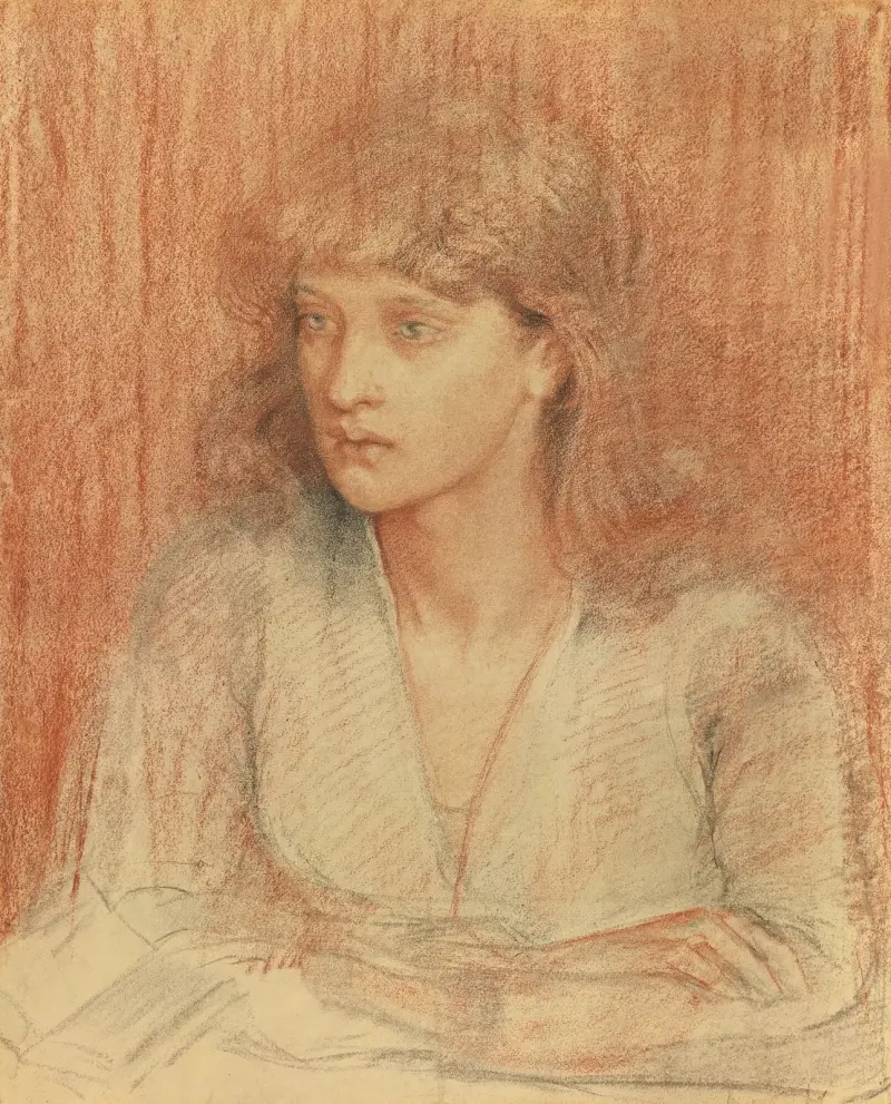 Portrait Of May Morris av Dante Gabriel Rossetti