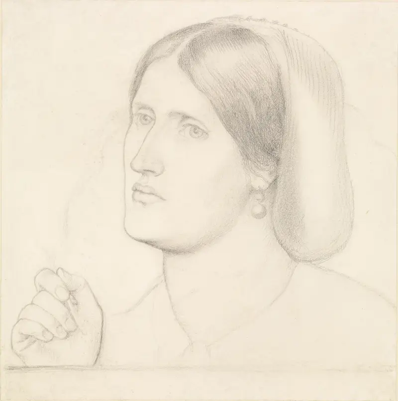 Regina Cordium – Study of Mrs Aldam Heaton av Dante Gabriel Rossetti