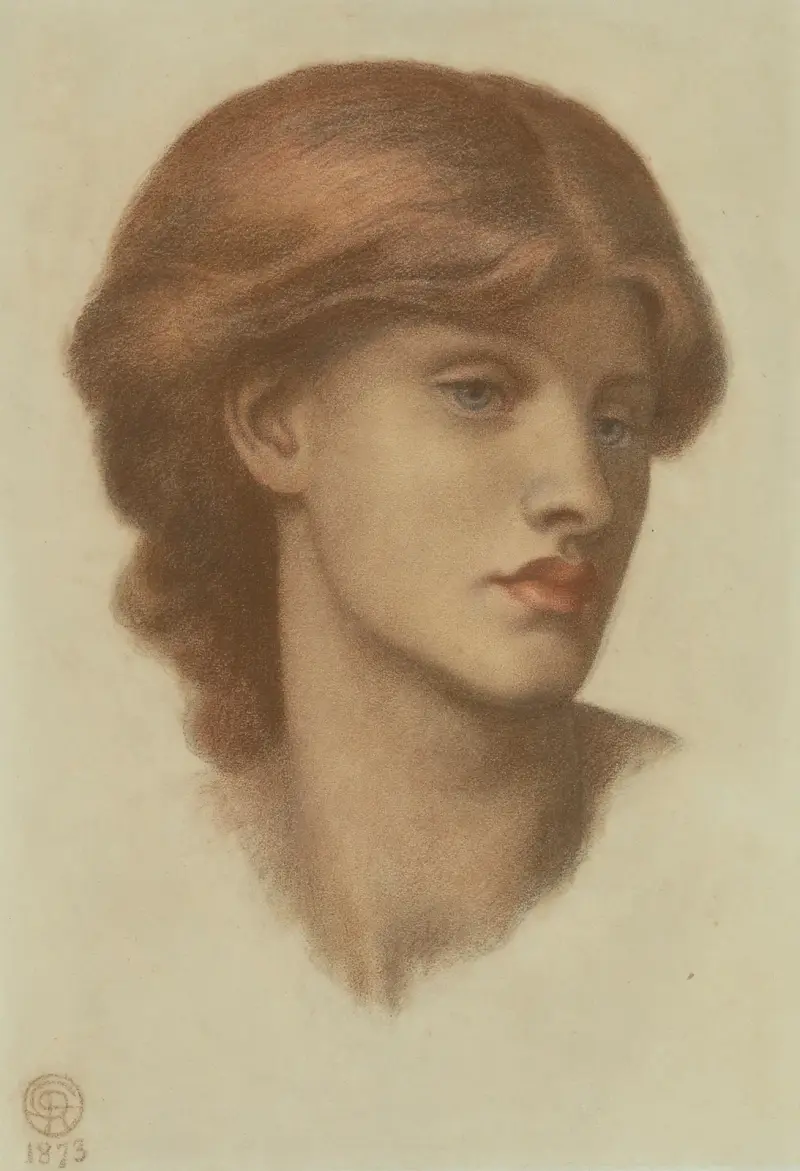 Studie von Alexa Wilding von Dante Gabriel Rossetti