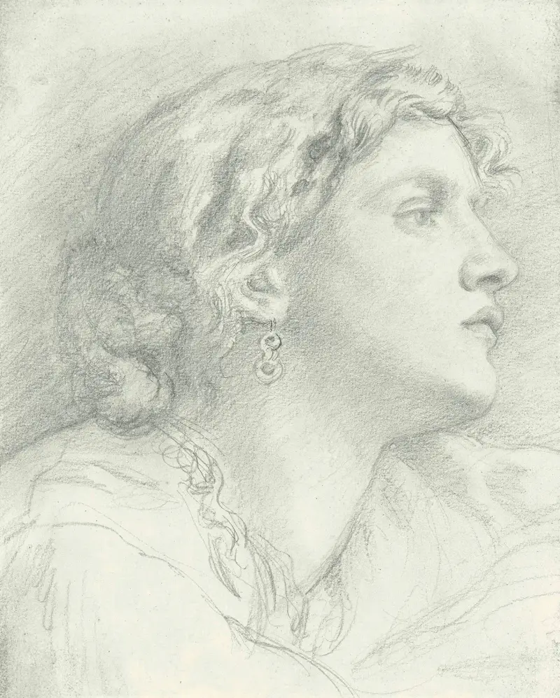 Studie von Fanny Cornforth von Dante Gabriel Rossetti