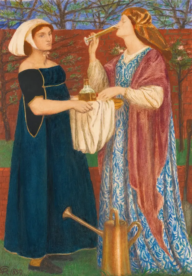 Zahrada v altánku, Dante Gabriel Rossetti