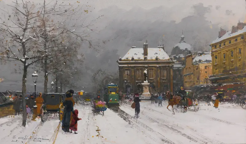 Institutet (Dåligt väder) av Eugène Galien-Laloue