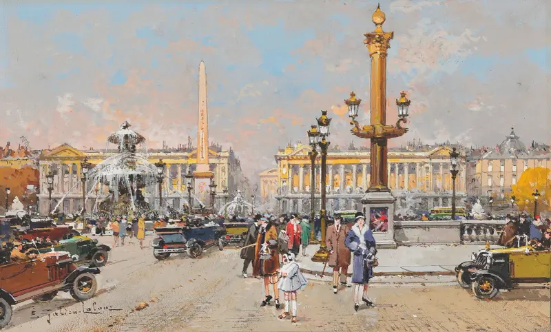 Place de la Concorde av Eugène Galien-Laloue