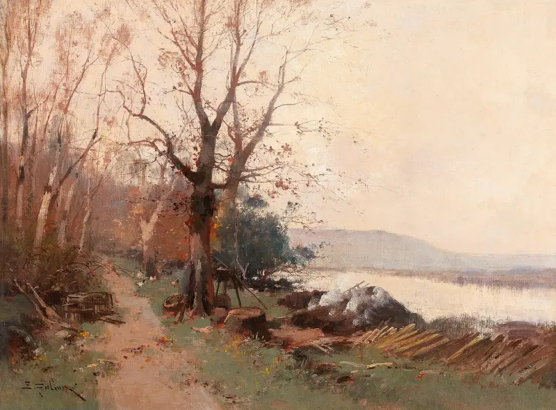 Flusslandschaft von Eugène Galien-Laloue