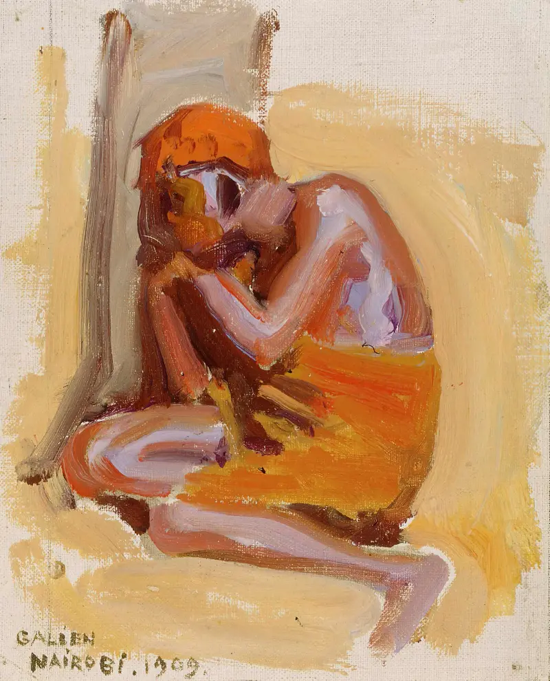An African Resting, 1909 av Akseli Gallen-Kallela