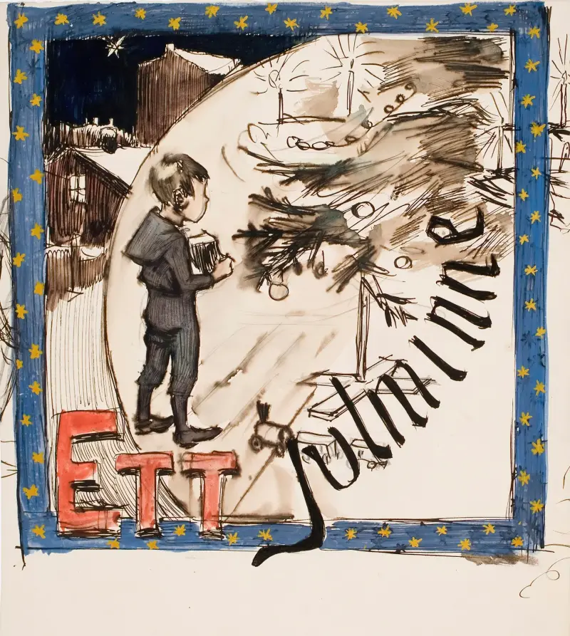 Ett julminne, skiss av Akseli Gallen-Kallela