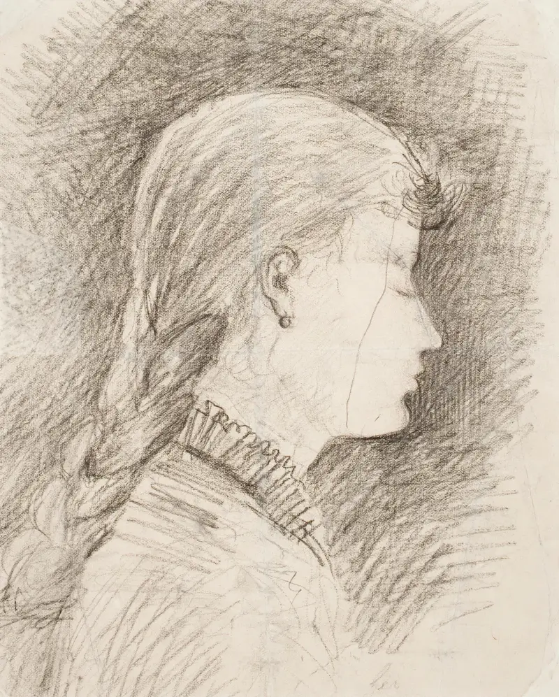 Head of a Girl (Gerda Ringbom, later Bergroth) av Akseli Gallen-Kallela