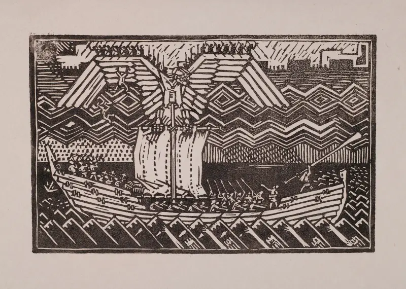 Koru-Kalevala, The Illustrated Kalevala, Sampolaiva av Akseli Gallen-Kallela