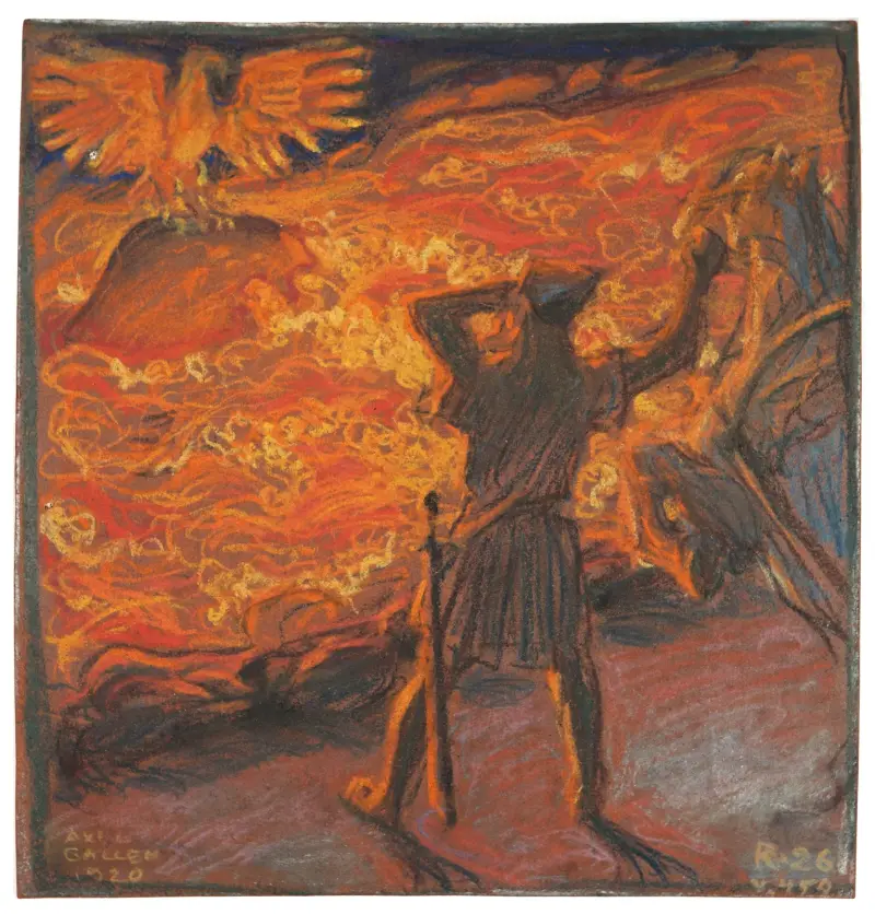 Lemminkäinen vid Tulijoki av Akseli Gallen-Kallela