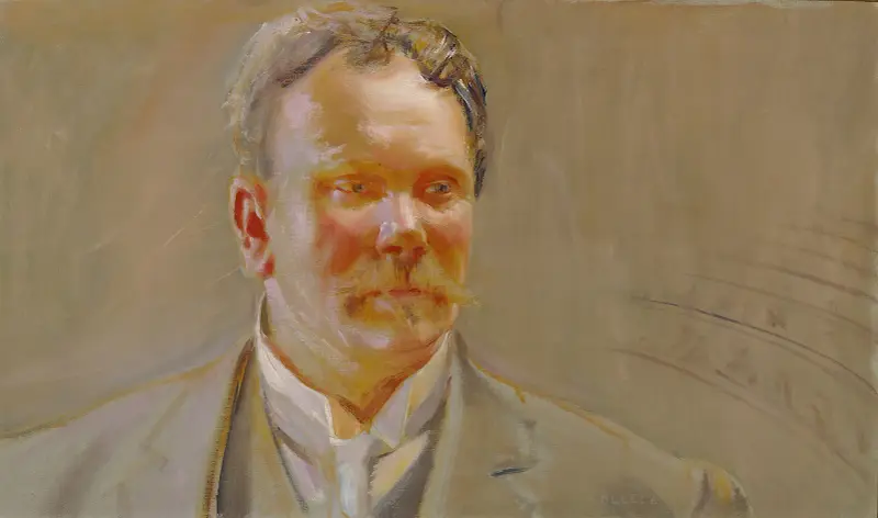 Portrait of Professor E.N.Setälä av Akseli Gallen-Kallela