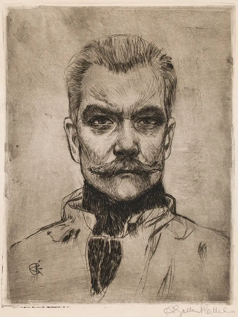 Self-portrait ’en face’ av Akseli Gallen-Kallela